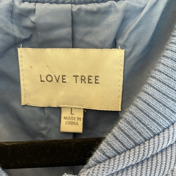 Quilted Corduroy Puffer Love Tree Blue Jacket - Size L - Picture 3 of 7